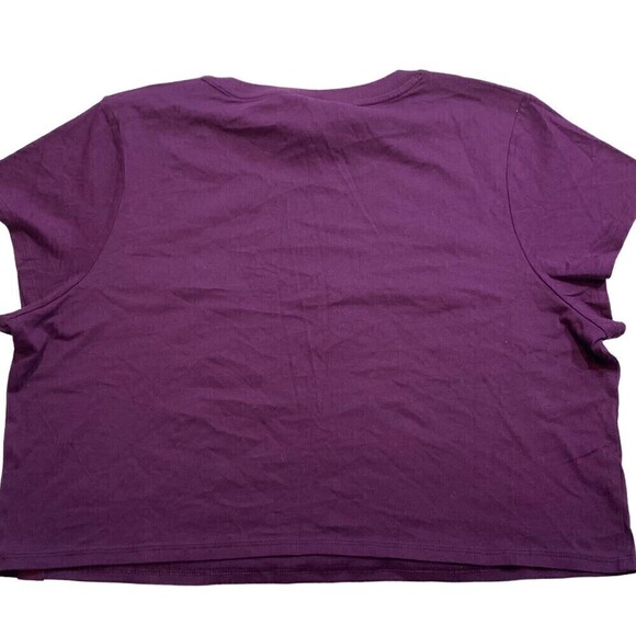 Savage X Fenty Women's Xssential Baby Pocket Tee Purple  XLarge Crop Top Short - Picture 4 of 9